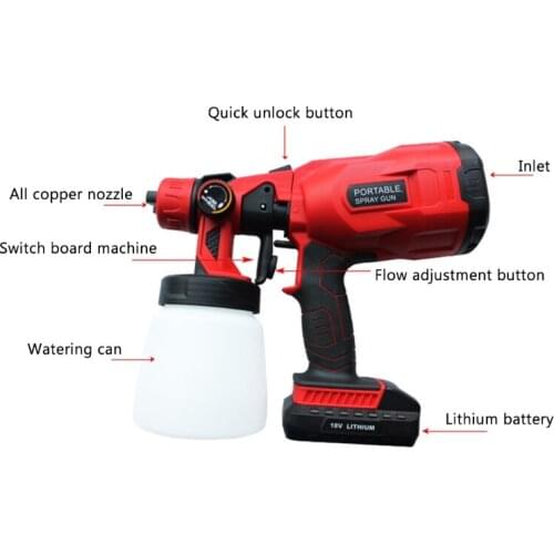 550W Electric Spray 800ml Household Paint Sprayer Flow Control Airbrush Easy Spraying