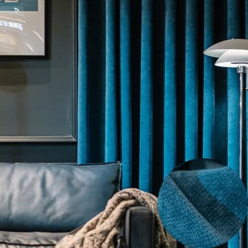 90% Shading Solid Curtains Full Blackout for Living Room Decorations Bedroom Blinds