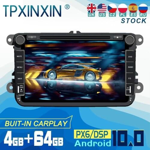 For Volkswagen Golf Polo Tiguan Passat b7 b6 Android 10 Carplay Radio Player Car GPS Navigation Head Unit Car Stereo WIFI DSP BT