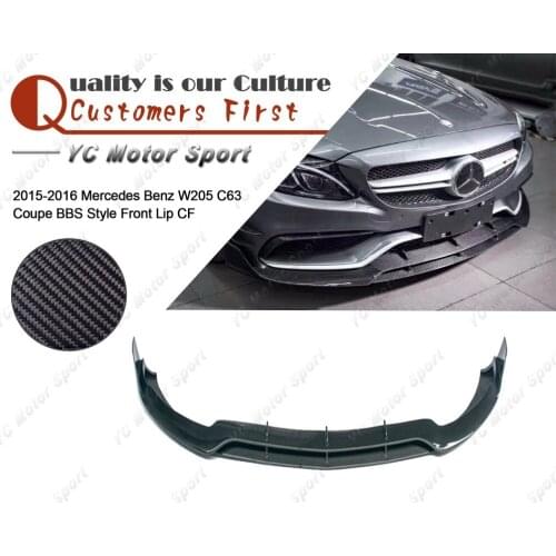 Car Accessories Carbon Fiber BBS Style Front Lip Fit For 2015-2016 MB W205 C63 Coupe Front Bumper Lower Splitter Lip