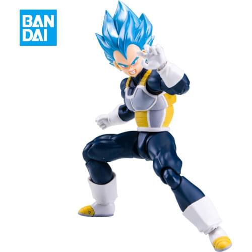 BANDAI Original SHF Dragon Ball Super Vegeta Super Saiyan Blue 5.3 Inch Action Toy Figures Anime Childrens Dreams