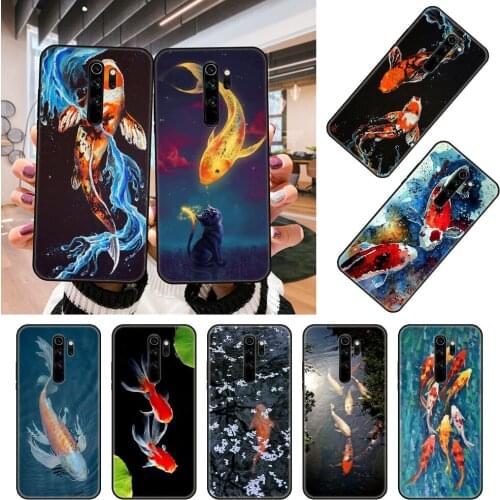 Phone Case For Xiaomi Redmi Note 8 8T 7 7A 9 9A 9S 8A 4 5 6 Pro Black Cover Shell Trend Etui Tpu Prime Luxury Waterproof Fish