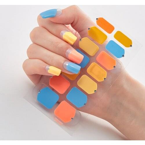 Four Sorts 0f Nail Stickers Pure Solid Color Novidades Designer Nail Decals Full Cover Nail Stickers Nails Sticker Designer