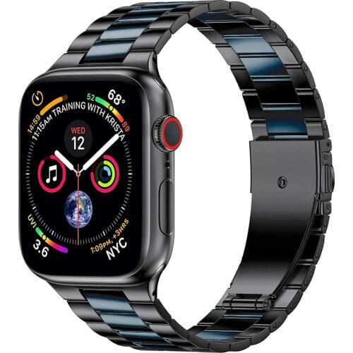 For apple watch se strap 6 5 4 44mm 40mm band for iwatch strap 3 42mm 38mm Ultra thin Stainless Steel Upgraded Adapter Bracelet