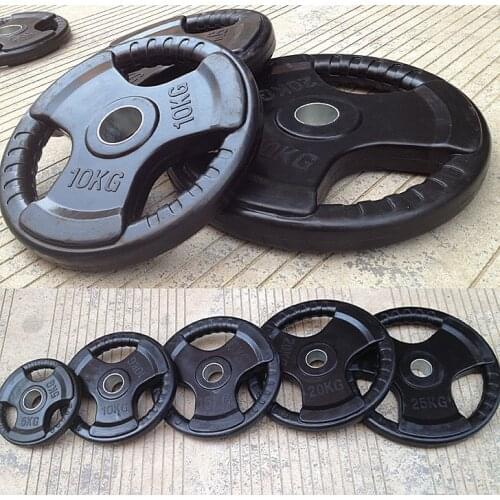 Factory Outlet Plastic Three-hole Barbell Tablet Hand Grabbing Weightlifting Dumbbells Environmentally Tasteless Mens Gym Comme