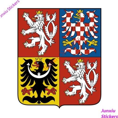 Coat of Arms of Czech Republic Car Sticker Creative Decal for SUV Bumper Camper Motorcycle Fine Decor Car Accessories PVC13x10cm