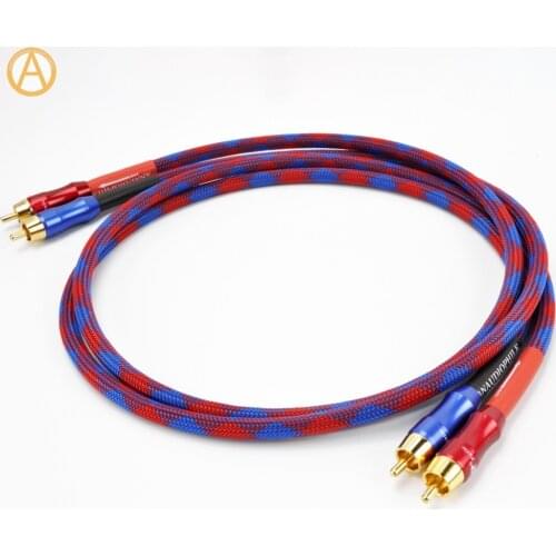 Hifi RCA Cabel 4N OFC RCA Interconnect Audio Cable 8mm OD Proferssional RCA Male To Male RCA Cable