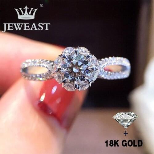 Natural Diamond 18K Gold Pure Gold Ring Beautiful Gemstone Ring Good Upscale Trendy Classic Party Fine Jewelry Hot Sell New 2020