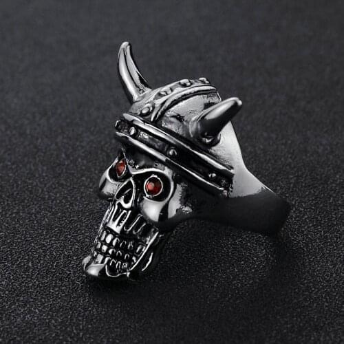Taro jewelry Titanium steel horn ring Creative personality cow head ring