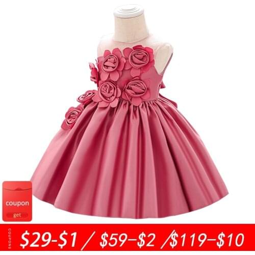 Summer baby girl dress newborn baby flower princess dress for baby 2 1 year old birthday dress easter costume baby party dress