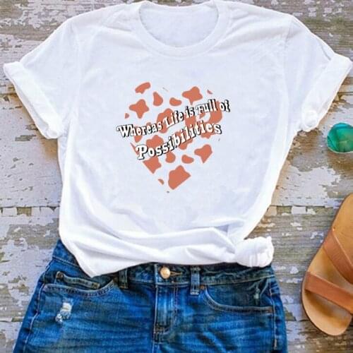 Summer Casual Unisex Women Men Tee Whereas Life Is Full of PossibilitiesGraphic Top Fashion Womens Retro Style T Shirt