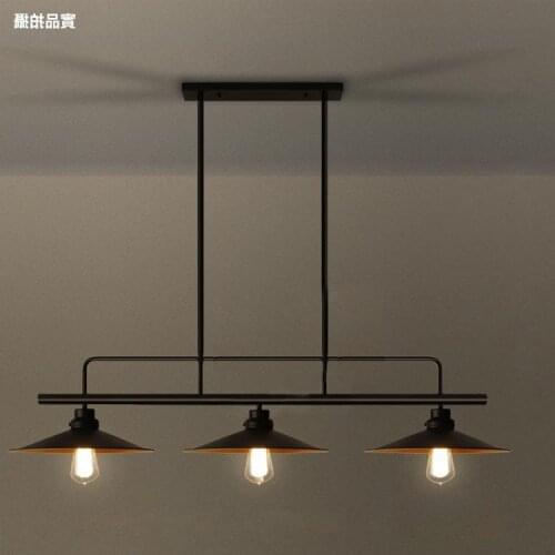 Loft Retro Industrial Dining Table Pendant Lamp Three End Pot Cover Bar Dining Room Billiard Table Iron Pendant Lamp lustre
