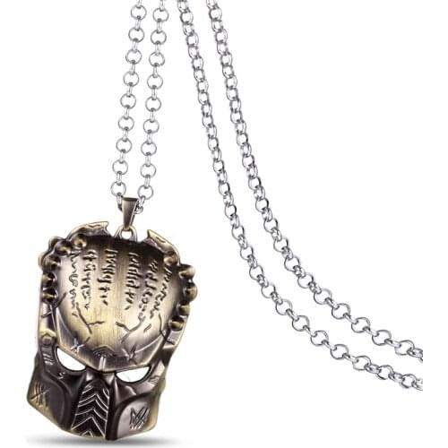 MS JEWELS Movie Alien V Predator Metal Charm Pendant Necklace Cosplay Jewelry Gift Accessories