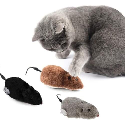Cute and Realistic Plush Toy Clockwork Mouse Toy Plush Little Mouse Pet Toy or Tricky Toys for Children