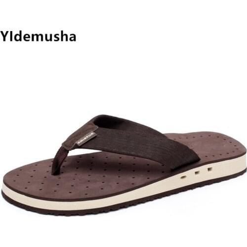 New Summer Korean big size Tide Slippers Men Non-slip Cool Flip-Flops Breathable Thick-soled Sandals Slippers Men Casual Sandals