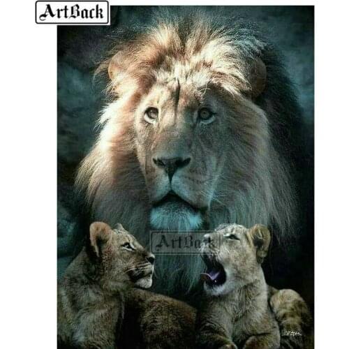 New Arrival 5D Diamond Painting Lion Full Square Drill Rhinestone 3d Diamond Embroidery Animal Mosaic Art Home Decor
