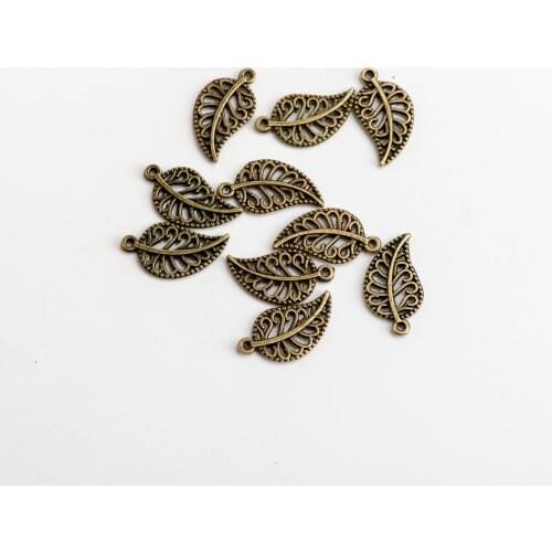 Small Leaf DIY Alloy Pendant For Crafts Charms Jewelry Findings & Components For Jewelry Making #JZ103