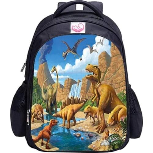 Popular Dinosaur World Backpack Animal Printing Backpack For Kids Jurassic Kingdom Bags For Girls Boys Children School