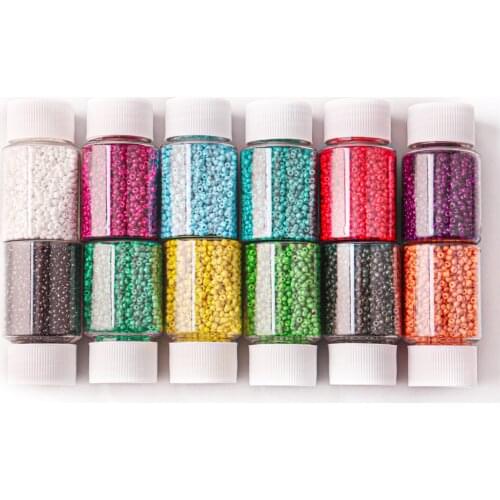 SAUVOO 2000pcs Bottled Delica Miyuki Beads DIY Bracelet Necklace Glass Seed Beads for Jewelry Making Cheap Accessories 2.5mm