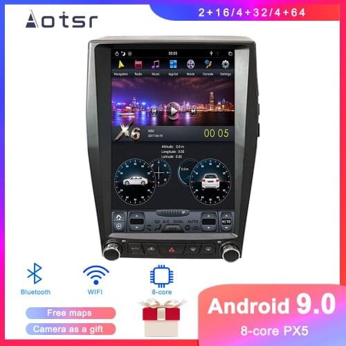 Tesla styel Android 9 Car DVD player GPS Navigation For Ford Edge 2015-2018 Auto Radio multimedia palyer head unit Tape recorder