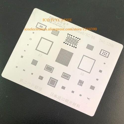 For iPhone 5 5C 5S BGA Stencil CPU Wifi Touch IC BGA Direct Heating Template 0.12mm Thickness