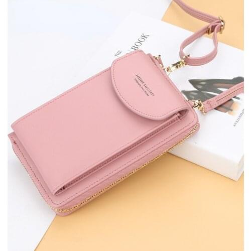 Womens slanted bag new Korean version buckle mobile phone bag mini shoulder bag womens bag mobile phone bag