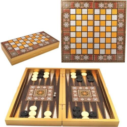 Star brand Massif Gold Pearl Backgammon Big Size 25x48x7 cm