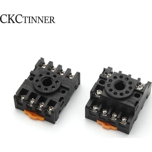 1pcs Relay Socket Base PF083A 8pin PF113A 11pin For DH48S ST3P AH3-3 MK2P JTX-2C H3CR Rail Mounting