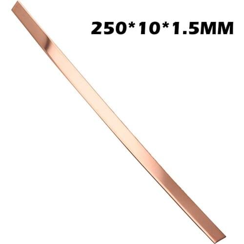 1pc New 99% Pure Copper Strip T2 Cu Metal Copper Bar Plate 1.5mmx10mmx250mm For DIY CNC