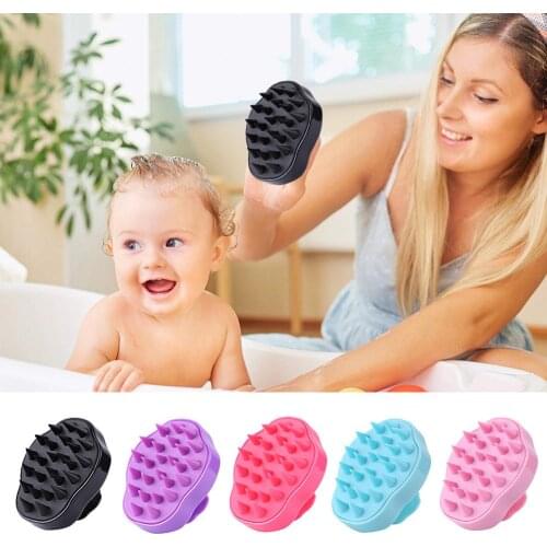 1PC Scalp Massage Brush Comb Silicone Head Body Shampoo Hair Washing Comb Shower Brush Bath Spa Slimming Massage Brush