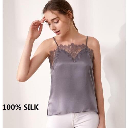 100% silk sexy shirt summer clothes for women cute cropped satin 2021 tops vest womens tank crop top cami body camisetas blouses