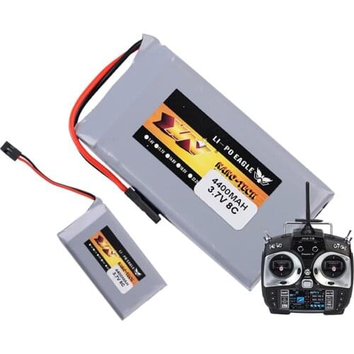 3.7V 4400mAh 8C Lipo Battery For GRAUPNER MZ-18 MZ-24 Model Aircraft Remote Controller Accumulator AKKU