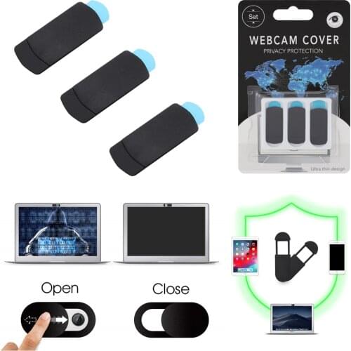3Pcs/Pack Webcam Cover Slider Shutter Universal Privacy Security Ultra Thin Camera Sticker For Laptop Phone Tablet Computer IPad