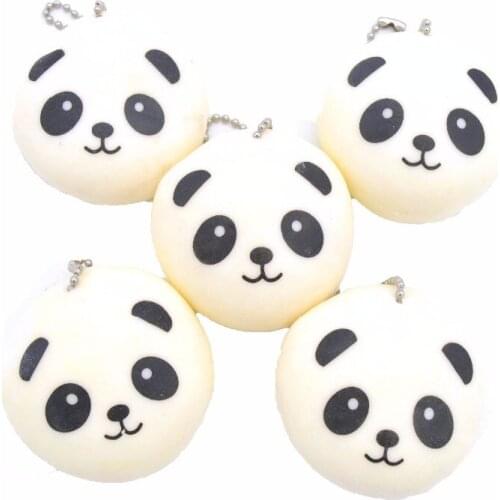 30PCS New Cute 5CM Panda Mochi Cartoon Squeeze Stretchy Kawaii Decompress Kids Toy Wholesale