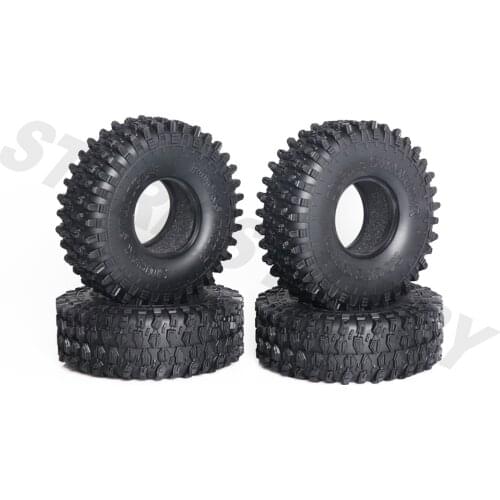 4pcs 1/10 RC Cars Rubber Tires 1.9inch 120*42mm Wheel Tyres for 1:10 Rock Crawler Axial SCX10 II 90046 RR10 WRAITH Traxxas TRX4