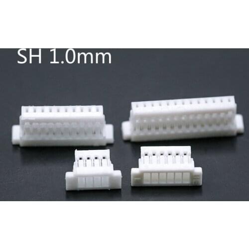 50pcs SH 1.0mm Pitch Connector 2/3/4/5/6/7/8P Pin Plug Housing Shell