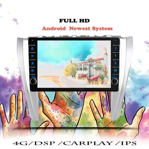 Car Radio Multimedia Video Player For Toyota Camry 7 XV 50 55 2014 2015 2016 2017 Android 2din DVD Audio Navigation GPS Cassette