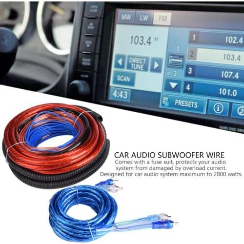 1 Set Car Audio Subwoofer Wire Anti-scratch Stable Performance 4 Track ABS Car Speaker Cable Kit for Auto electronic Accessories