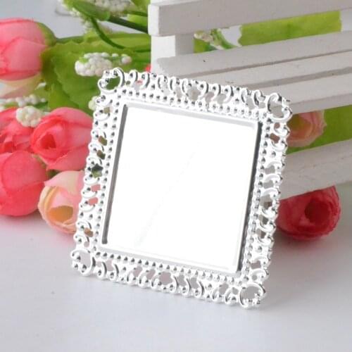 Free shipping-20Pcs Silver Plated Filigree Square Flower Wraps Connectors Metal Crafts Gift Decoration DIY 55x55mm J2864