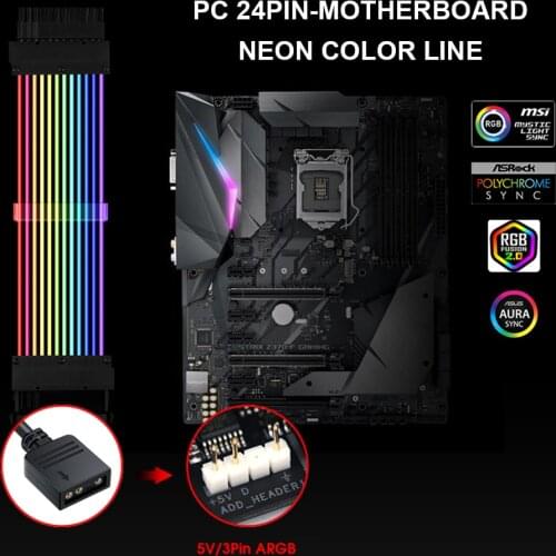 Power Supply Extension Cable A-RGB ATX 24Pin PCIe GPU Dual Triple 8-Pin 6 2Pin Hard Drive Cable Connecter Support