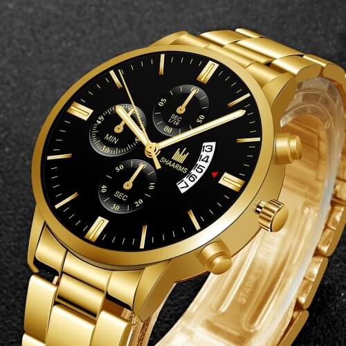Luxury MenS Watches Fashion Business Stainless Steel Male Quartz Watch Man Wristwatch Military Sport Clock Relogio Masculino