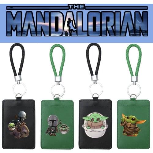 Kawaii Baby Yoda Card Cover One Piece Hot Mandalorian Men Women Keychain Accessories Lanyard Toys for Boys Girls Adult Gifts