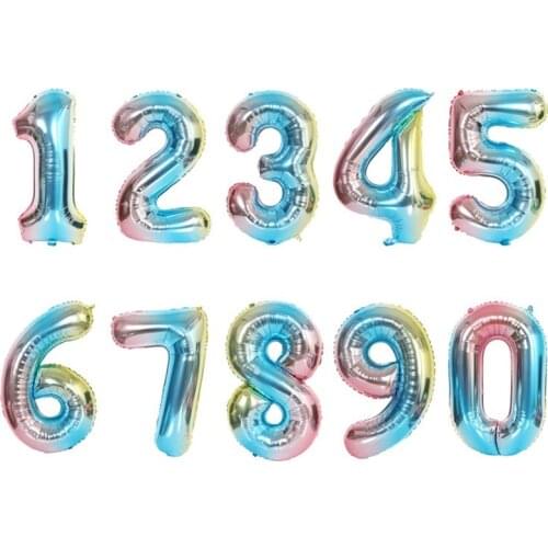 1 pc 40 inch digital balloon wedding decoration room birthday party supplies decoration aluminum balloon happy birthday gift