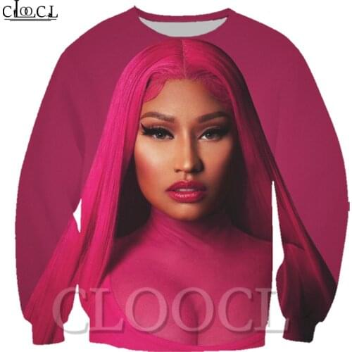 CLOOCL Newest Sweatshirt Hip Hop Nicki Minaj 3D Print Rapper Singer Men/Women Autumn Streetwear Outerwear Crewneck Casual
