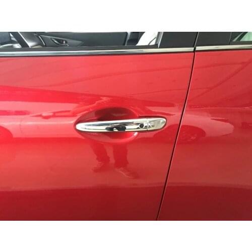 For Mazda CX-4 2016 8PCS ABS Chrome Car Exterior Door Handle Bowl Protector Frame Cover Trims Trim Car Styling Accessories