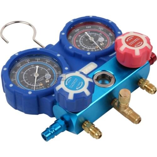 DSZH WK-6884 Refrigerant Manifold Gauge Air Conditioning Tools Refrigerant Testing Charging Evacuation Set