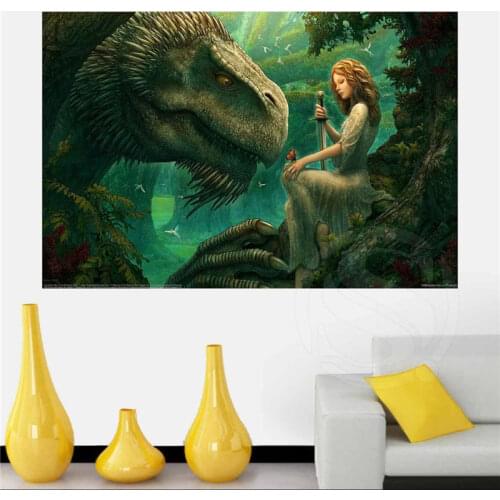 Fantasy Forest Canvas Silk Poster for Home Decor painting Art Custom Print High quality Picture SQ0512-ZHH002