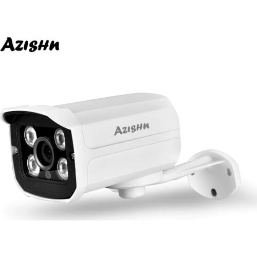 AZISHN H.265 IP Camera 5MP/3MP/2MP Metal IP66 Waterproof Outdoor CCTV Camera Night Vision Security Video Surveillance ONVIF P2P