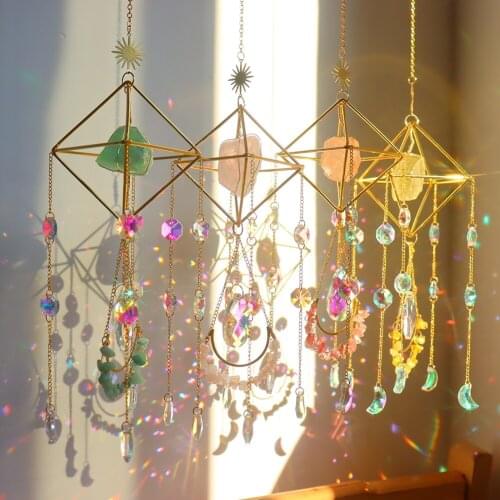Exquisite Crystal Sun Catchers Wind Chime Sunlight Trapping Windchimes Jewelry Garden Wedding Curtain Window Hanging Home Decor