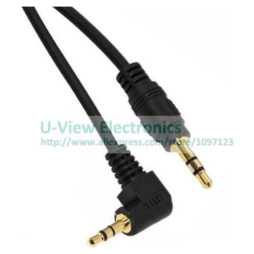 NCHTEK 90 Degree Right Angled 3.5mm 3 Poles Stereo Male to 3.5mm Male Audio Extension Cable Black Color 15CM/Free Shipping/10PCS